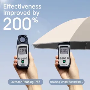 Professional oversized automatic sun umbrella with 0 UV transmission test result
