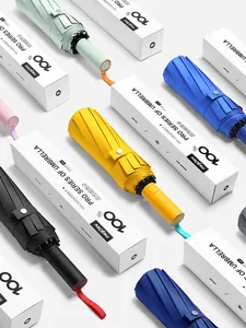 Ombrelli automatici pieghevoli con protezione UV e confezioni regalo minimaliste