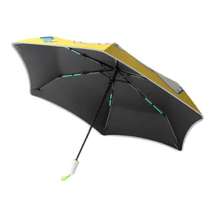 Parapluie pliant automatique pour enfants avec motif de dessin animé et protection UV