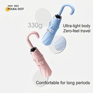 Lightweight foldable umbrella with UV protection in Japanese minimalist style