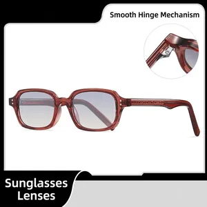 Mode Vierkante Zonnebril CP Montuur Met Metalen Kern UV400 Bescherming Gradiëntglazen High-End Europese Stijl Unisex Outdoor Brillen