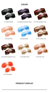 Oversized square parent-child sunglasses set in multiple color variations