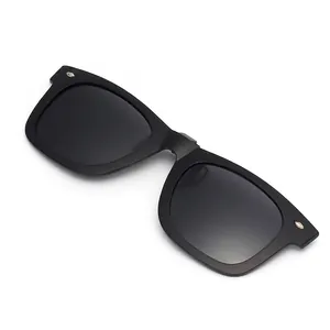 Premium polarized clip-on sunglasses featuring lightweight TR90 frame for men and women.