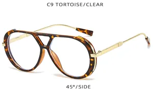 Detail 45-degree side view of vintage tortoise frame glasses with gold temples