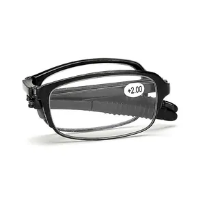 Ultraleichte Faltbare Lesebrille Für Ältere Männer Frauen Tragbare Rechteckige PC Rahmen Harzlinse Altersweitsichtigkeit Lesebrille