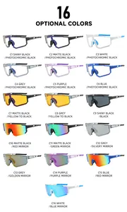Multiple color options for photochromic cycling sports sunglasses for men and women