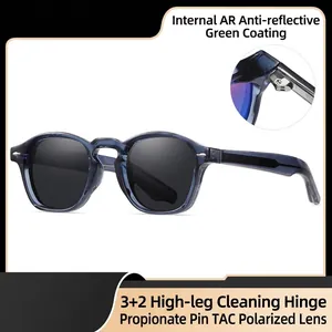 Retro Square Round Polarized Sunglasses For Men Women UV400 Protection PC CP Frame TAC Lens Fashion Western Sun Glasses