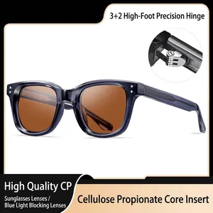Fashion Square Sunglasses For Men Women Cellulose Propionate PC Frame UV400 Protection Oversized Sunglasses Stylish Eyewear Unisex