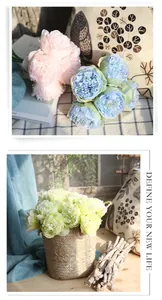 Elegant artificial 5-head peony bouquet arrangement for interior home floral decoration