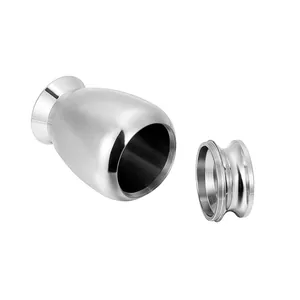 Close-up of polished silver pet urn with open screw-top lid showing interior threading
