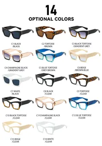 Affichage de 14 couleurs au choix pour des lunettes de soleil œil-de-chat à la mode