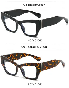 Vue détaillée professionnelle de lunettes œil de chat en noir et écaille de tortue