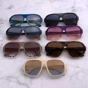 Gafas de sol cuadradas de gran tamaño con degradado para mujer en varios colores