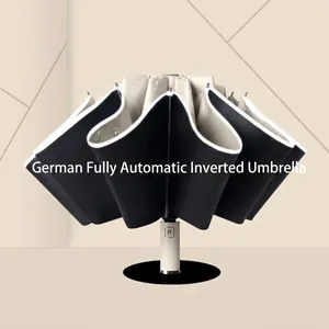 Ombrello Pieghevole Inverso Completamente Automatico Con Striscia Riflettente UPF 50+ Antivento Grande Per Uomo Donna All'aperto
