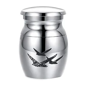 Roestvrijstalen Gedenkurn Pot Voor As Haar Kleine Keepsake Pot Duif Patroon Herdenkings Ashouder Voor Mensen Huisdieren Herinneringsgeschenk