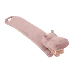 Long traversin en peluche hippopotame pour dormir sur le côté coussin rose doux