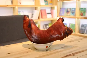 Creative realistic 3D printed pig trotter plush pillow funny novelty food shaped cushion gift