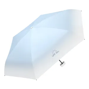 Ultra-compact gradient mini foldable sun umbrella with UPF 50 plus UV protection