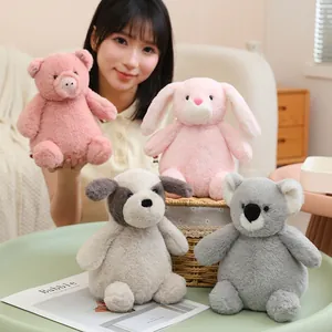 Set of soft 8-inch plush animal toys including koala, bunny, pig and dog for gifts