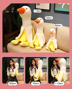Cute banana goose plush toy available in three sizes 50cm 70cm and 110cm for gift