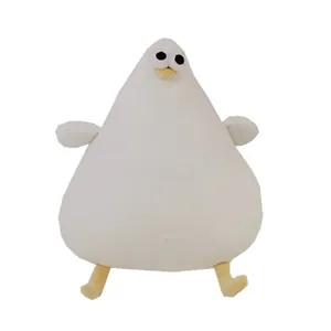 Soft and adorable white pear-shaped plush seagull stuffed animal toy for home decor