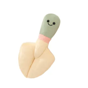 Soft plush garden shovel toy featuring a cute smiley face design on white background