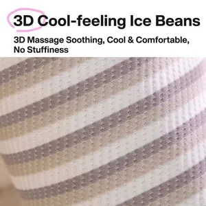 Oreiller de corps 3D en soie glacée rafraîchissante avec texture de massage