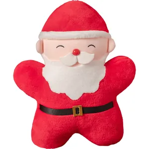 Morbido cuscino in peluche di Babbo Natale decorazione natalizia festiva per casa