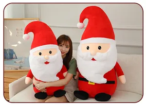 Large and medium soft Santa Claus plush dolls for Christmas home decor and festive gift ideas