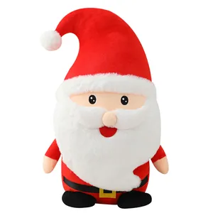 Adorable Santa Claus plush doll with red hat and white beard, perfect for Christmas home decor
