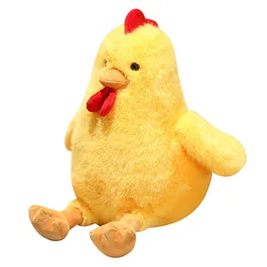 Peluche realistico gallo giallo, morbido animale di pezza per bambini regalo