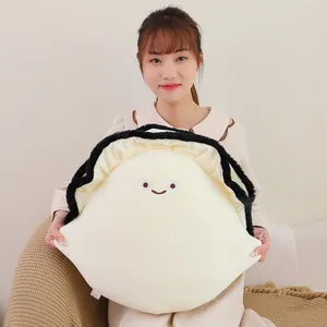 Coussin en peluche huître créatif avec un visage mignon, parfait pour la déco et le confort.