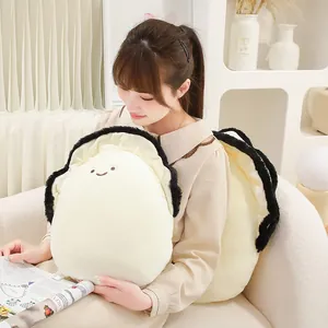 Adorable coussin en peluche huître souple oreiller créatif fruits de mer pour le confort