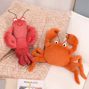 Lindos cojines de peluche de langosta y cangrejo para decoración y fotografía