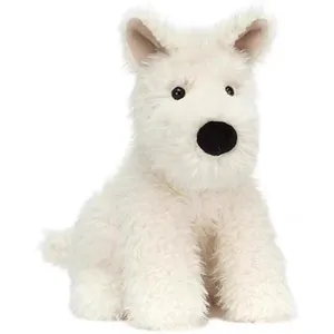 Soft fluffy West Highland White Terrier plush puppy dog toy for kids gift