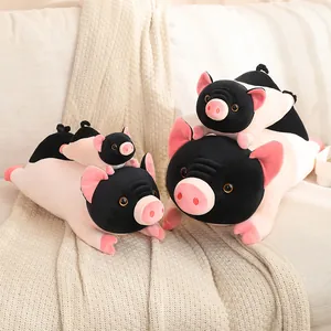 Simulation Mini Piggy Plush Toy Super Soft Long Pig Pillow Doll For Sleeping Cute Spotted Pig Stuffed Animal Cushion Gift For Kids