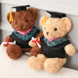 Oso de peluche de graduación con birrete y toga, regalo conmemorativo perfecto