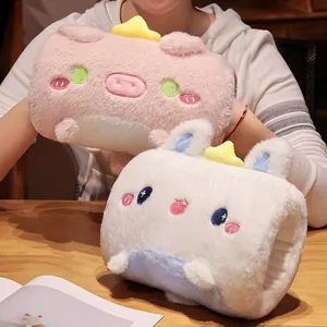 Cute cartoon animal plush hand warmer pillows for cozy winter comfort