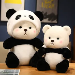 Adorable panda-themed plush bear toys in two sizes perfect for nursery room decoration
