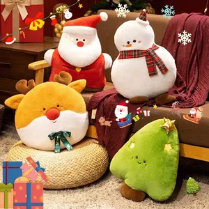 Kreatives Weihnachts-Plüschkissen Weihnachtsmann Rentier Schneemann Plüschtier Puppe Weihnachtsbaum Dekokissen Heimtextilien Geschenk