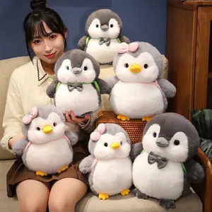 Chubby Penguin Plush Toy Soft Stuffed Animal Doll With Turtle Backpack Straps Cute Winter Penguin For Children Kids Gift