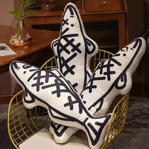 Original Design Salted Fish Plush Pillow Funny Graffiti Irregular Shaped Backrest Office Nap Cushion For Home Decor Gift