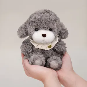 Adorable Plush Dog Toy Soft Teddy Puppy Stuffed Animal Doll For Girls Kids Cute Doggy Room Decor Polyester PP Cotton Filling