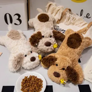 Cute Bee Dog Plush Toy Pillow Soft Rose Velvet Cuddling Crawling Dog Doll Cartoon Animal Sleeping Cushion For Kids Home Decor Gift
