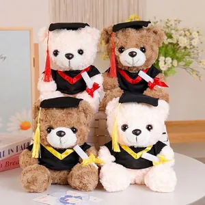Abschluss Promotion Teddybär Plüschtier Mit Doktorhut Diplom Weiches Stofftier Abschlussgeschenk Für Studenten