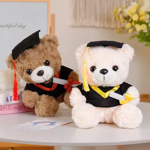Weiche Abschluss-Teddybären in Talar und Hut, ideale Geschenke zum Schulabschluss
