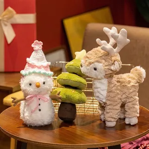 Weihnachten Plüschtier Lebkuchenmann Schneemann Rentier Weihnachtsbaum Rotes Haus Plüschpuppe Für Home Party Feiertag Deko Geschenk