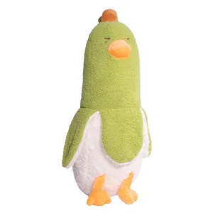 Cute creative banana duck plush toy soft long hugging pillow for sleeping and decoration