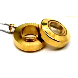 Colgante conmemorativo de acero inoxidable dorado y vidrio para cenizas o fotos pequeñas