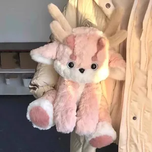 Simpatico Drago Rosa Giocattolo di Peluche Morbido Peluche Lungo Pipi Drago Cuscino Animale di Peluche Regalo per Bambini Arredamento